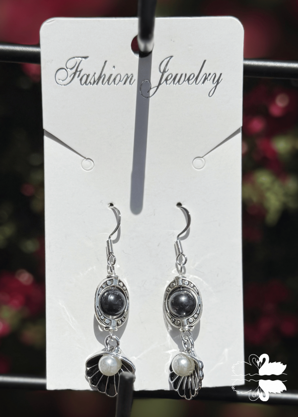 11 Pearl Drop w/ Shell Earrings