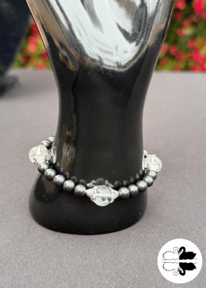 Shungite & Clear Quartz Bracelet