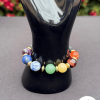 Large Chakra & Lava Stone Bracelet (w/ Spacers)