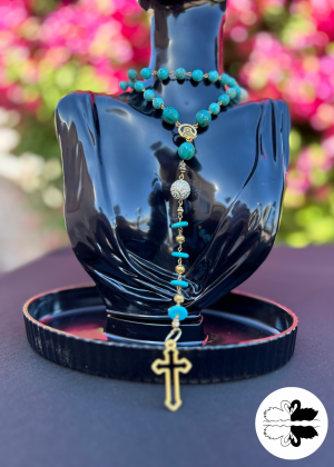 Gold & Turquoise Rosary