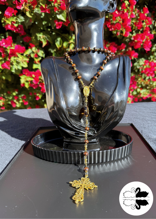 Gold & Wood Rosary