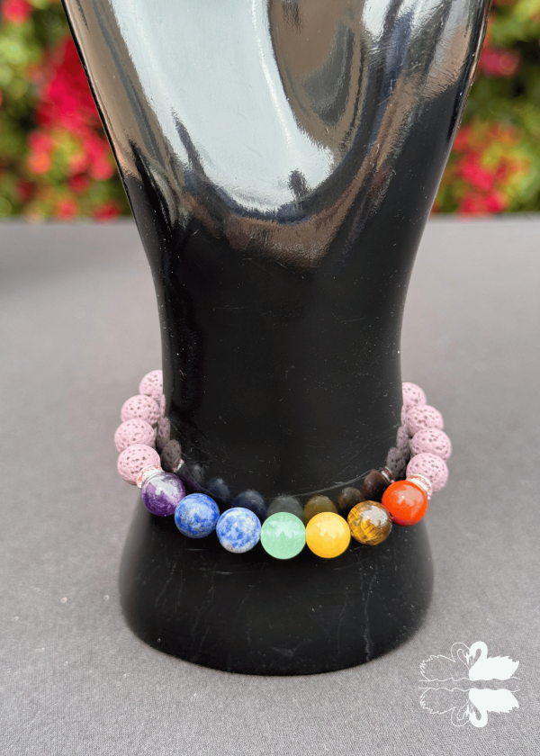 14 Chakra & Lava Stone Bracelet
