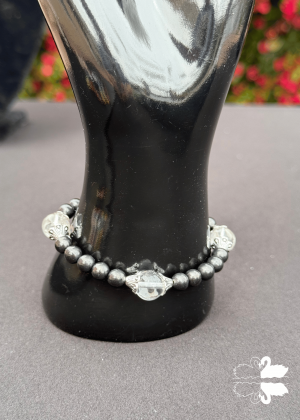 Shungite & Clear Quartz Bracelet