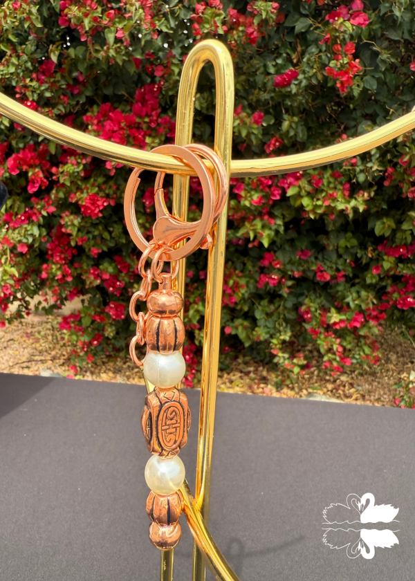 2 Rose Gold Keychains