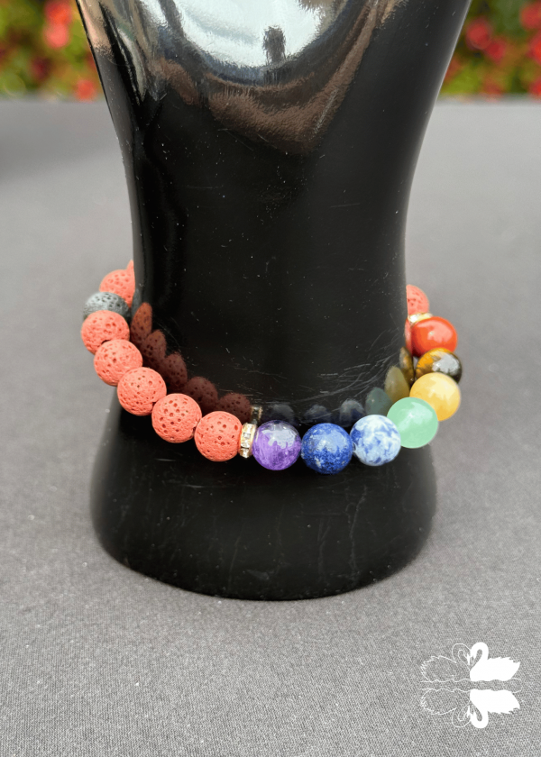 20 Chakra & Lava Stone Bracelet