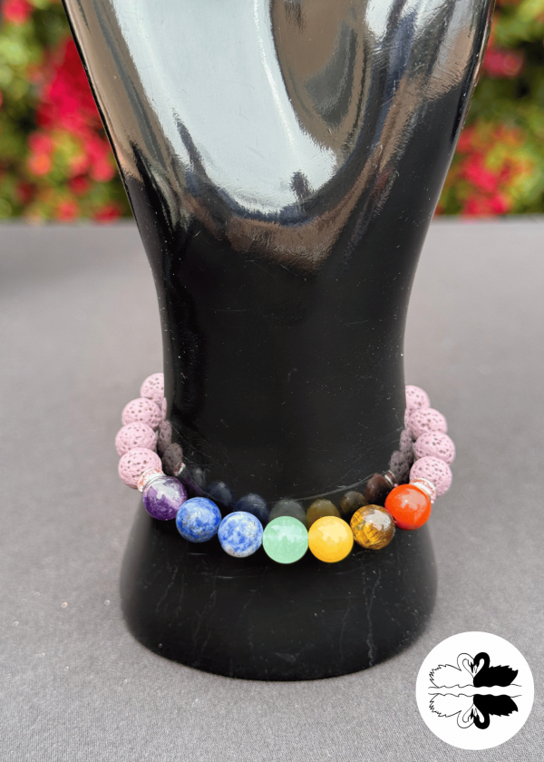 Chakra & Lava Stone Bracelet