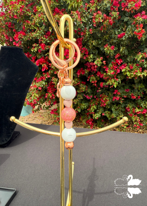 3 Rose Gold Keychains
