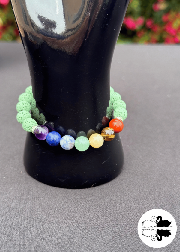 Chakra & Lava Stone Bracelet