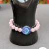 Chakra & Lava Stone Bracelet w/ Lotus Flower Bracelet