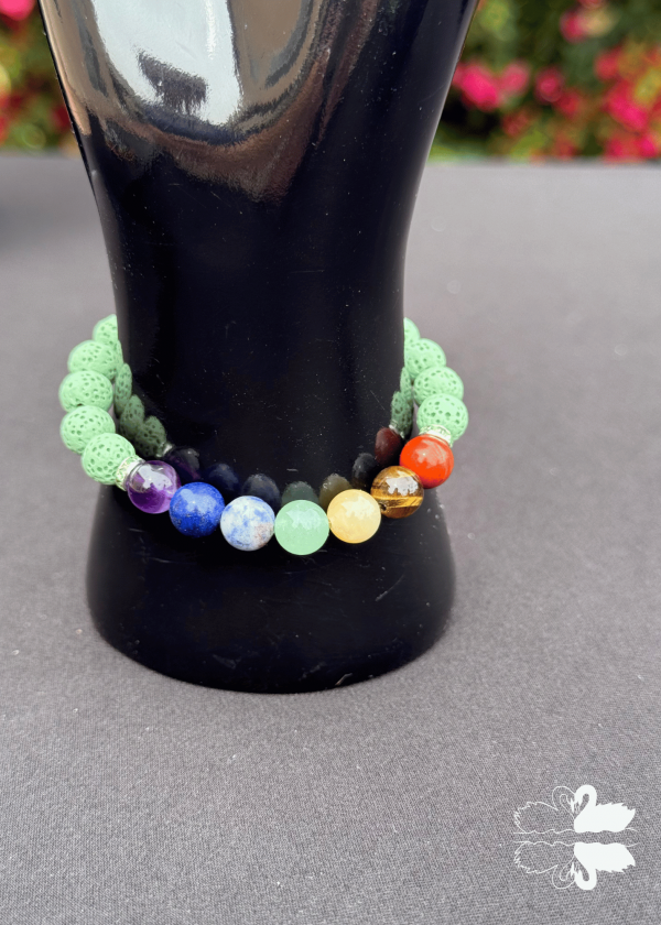 8 Chakra & Lava Stone Bracelet