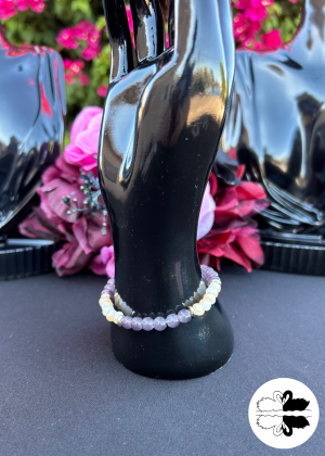 8 Purple & White Bracelet