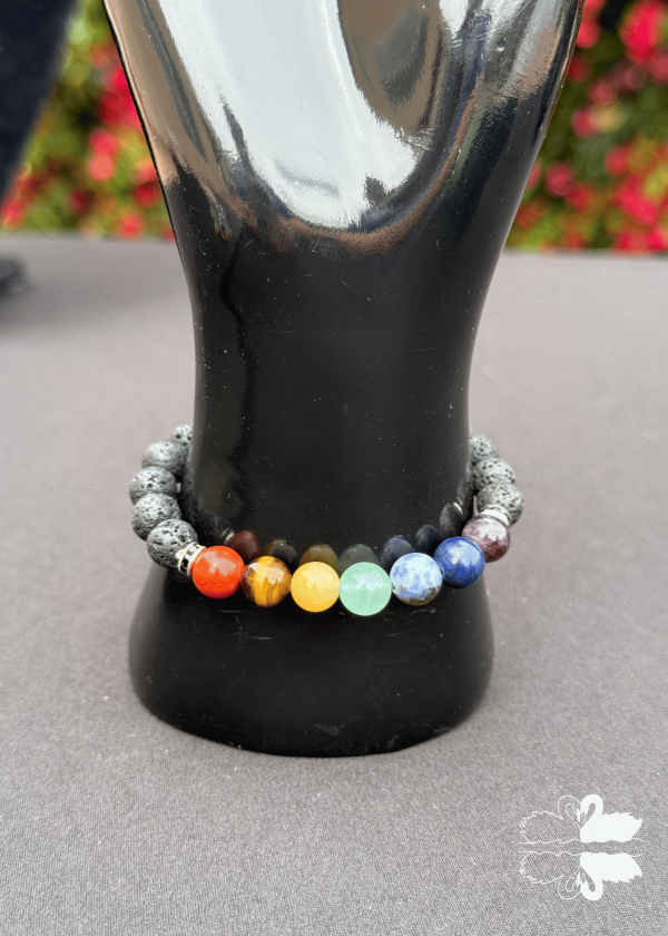 9 Chakra & Lava Stone Bracelet