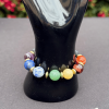 Large Chakra & Lava Stone Bracelet (w/ Spacers)