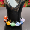 Large Chakra & Lava Stone Bracelet (w/ Spacers)