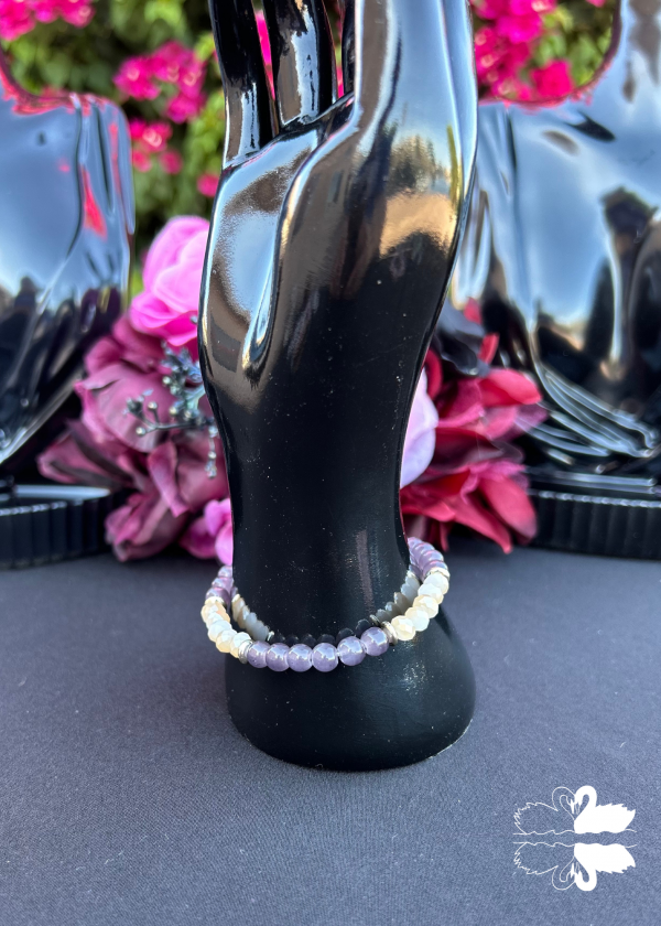 Purple & White Bracelet