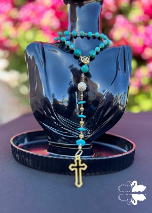 Gold & Turquoise Rosary