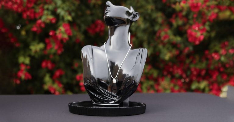 sterling silver beaded necklace